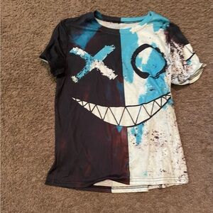Kids Smiley Face Tee - Black and Blue